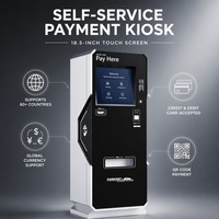 Machine à billets double couche avec lecteur de carte bancaire et écran tactile LCD pour station de paiement automatique de parking de centre commercial