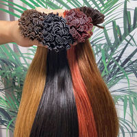 Ekstensi Rambut K Tip Lembut Ekstensi Rambut K Tip Rambut Asli Pirang Ekstensi Utip Mudah Dirawat untuk Wanita