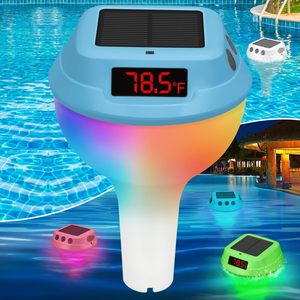 Ce/FCC chứng nhận kỹ thuật số hồ bơi nhiệt kế lớn Bold Hiển thị năng lượng mặt trời Powered thời tiết cho hộ gia đình sử dụng thông minh bé Nhiệt kế - Product Image 2
