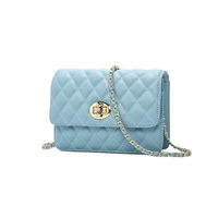 Bolsos de Hombro Laterales de Cuero Genuino Acolchado con Cadena, de Moda Casual de Lujo para Mujer, Otoño/Invierno 2026, con Logotipo Personalizado