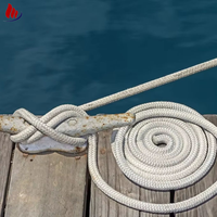 Ligne d'amarrage marine en polyéthylène PE à double tressage haute résistance 6 mm 8 mm 10 mm 12 mm résistante aux intempéries pour l'ancrage des bateaux