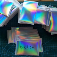 Autocollants décoratifs personnalisés en vinyle imprimé, motif coquille d'œuf, adhésifs, en papier holographique, imperméables, compatibles CMYK