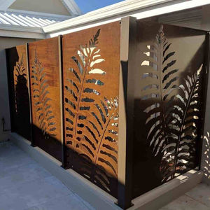 Corten-puertas <span class=keywords><strong>de</strong></span> metal oxidado <span class=keywords><strong>de</strong></span> acero <span class=keywords><strong>para</strong></span> villas, vallas decorativas <span class=keywords><strong>para</strong></span> jardín - Product Image 1
