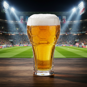 Jarra de <span class=keywords><strong>Cerveza</strong></span> de Vidrio Creativa de Gran Capacidad, Diseño de Trofeo de Fútbol, Jarra de 600 ml para Brindis de <span class=keywords><strong>Victoria</strong></span>, para Fiestas de Fútbol - Product Image 1