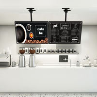Boîte à lumière LED ultra-mince en aluminium personnalisée, panneau de menu suspendu, affichage imperméable et durable, signalétique publicitaire intérieure/extérieure