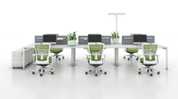 Meubles de bureau, bureau moderne, table de direction, poste de travail informatique, équipe professionnelle modulaire