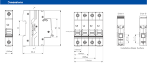 Mday Solar MCB Mini DC-Schutzschalter 16A-1000V 10kA Schienenmontage BCD-Kurve C/D/B 50/60Hz MYM7-63 1P - Product Image 4