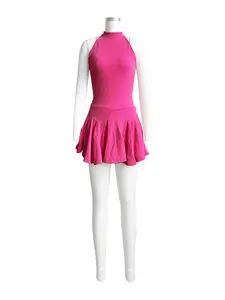 2024 Sommer Freizeitkleidung Damen Pit-Stripe-Stil sexy Nachtklubkleid Slim ärmellos eingebautes Sicherheitsshorts-Kleid