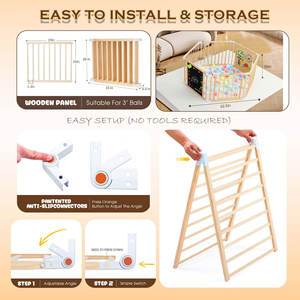आधुनिक क्लासिक लकड़ी के बच्चे सुंदर पोर्टेबल खाट प्लेपेन फोल्डेबल लकड़ी के बच्चों के प्लेपेन - Product Image 2