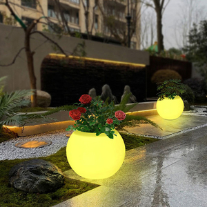 Macetas de Plástico Grandes con Iluminación LED Electrónica, Maceteros Modernos de Diseño de Lujo con Control Remoto, Cuadrados, para Hogar y Jardín - Product Image 4