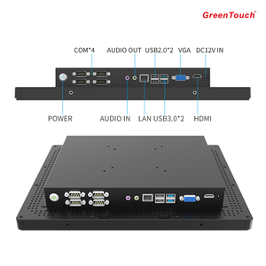 Monitor táctil industrial GreenTouch de 15 pulgadas IP65 a prueba de agua con panel j1900, PC todo en uno para negocios - Product Image 2