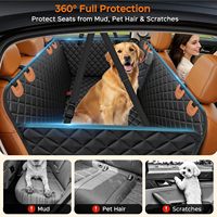 Housse de siège arrière pour chien en tissu Oxford imperméable, style hamac, avec caractéristiques anti-taches, anti-urine et antidérapantes pour la rangée arrière