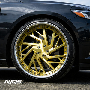 Rines Forjados NJQS Personalizados de 24, 26 y 28 Pulgadas, 5x120, 5x1143, con Radios Pulidos y Borde Cromado, para BMW/<span class=keywords><strong>Benz</strong></span>/Audi/Chevy - Product Image 4