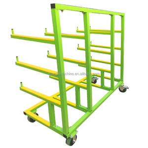 Carro de Transporte de Materiales Largos de 4 Niveles con Capacidad de Carga de 500 kg, Carro de Materiales en Cantilever, Plataforma Móvil para Puertas y Ventanas - Product Image 4