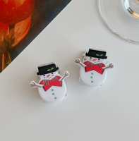 Barrettes à cheveux en acrylique de haute qualité, motif dessin animé de Noël, décoratives et festives, légères et portables