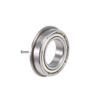 Acier au chrome protégé par roulement à billes de roulement de bride de F6801ZZ 12x21x5mm pour les machines/pompes industrielles