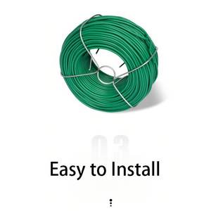 Cinta de plástico para atar cables, recubierta de PVC verde, alambre galvanizado para uso en jardín - Product Image 5