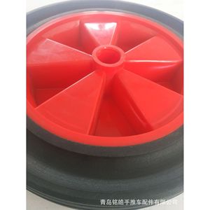 ล้อรถเข็นยางตันขนาด 12 นิ้ว ยี่ห้อ Qingdao Minghao สีแดง ป้องกันการรั่วซึม - Product Image 2