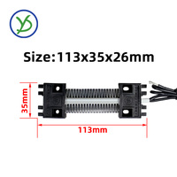 Élément chauffant céramique thermostatique PTC YIDU à surface isolée 100W 12V 24V 220V pour incubateur d'œufs 113x35mm