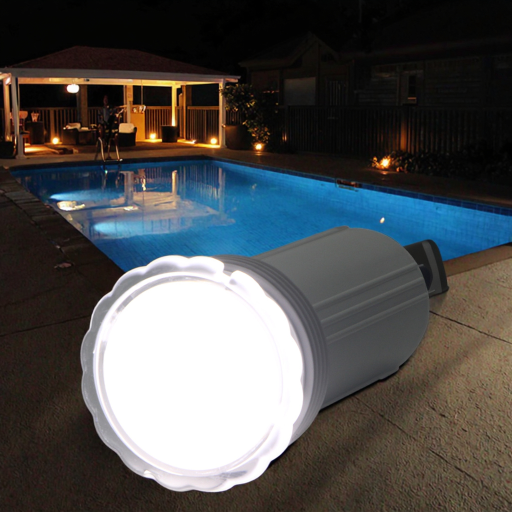 Huaxia 12V LED Pool Light New Design 1.5\" Warm White Liner Pool IP68 for Ground Swimming Pools Hot Tubs Spas