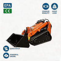 Mini-chargeuse compacte sur chenilles V2000, prix usine, moteur diesel turbo Cummins 75 CV, 2822 kg, hauteur de déchargement 2000 mm
