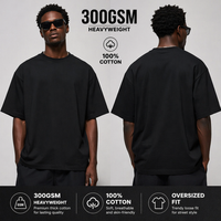 Zwaargewicht katoenen oversized heren T-shirt 300gsm O-hals korte mouw custom logo streetwear zomer casual T-shirts