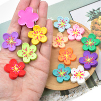 Charmes de chaussures floraux 3D mignons, unisexes, en PVC souple, charmes pour coque de téléphone, patch décoratif DIY, ornements de chaussures en fleurs de cerisier