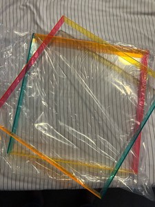 <span class=keywords><strong>Plateau</strong></span> de cadre en acrylique à coutures multicolores claires modernes Plateaux muraux décoratifs en acrylique transparent au néon pour les arts - Product Image 3