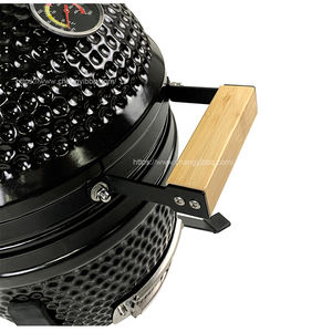 شواية فحم خارجية صغيرة الحجم من السيراميك عالي الجودة، فرن شواء عمودي 13 بوصة، مناسبة للبيتزا والشواء - Product Image 4