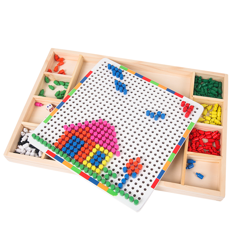 Деревянные игрушки, грибы, ногти, блюдо мудрости, раннее развитие детей, рисование