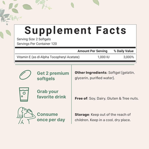 Aangepaste Formule 240 Softgels Vitamine <span class=keywords><strong>E</strong></span> Supplement <span class=keywords><strong>Capsules</strong></span> Voor Volwassenen Bulk Veilig Voor Zwangere Vrouwen - Product Image 3