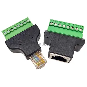 RJ45 para aparafusar o adaptador macho do terminal RJ45 com o PWB da placa rj45 do PWB 8pin do conector masculino