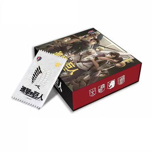 Anime japonés Attack On Titan tarjeta coleccionable rara Levi Ackerman Eren Yeager juego de mesa tarjeta Booster Box TCG niños juguetes regalos - Product Image 4