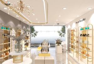 Exhibidor de Cosméticos Ecológico de MDF y Acero Inoxidable |   Muebles de Maquillaje Personalizados |   Exhibidor de Perfumes LED con Diseño Reciclable para - Product Image 4