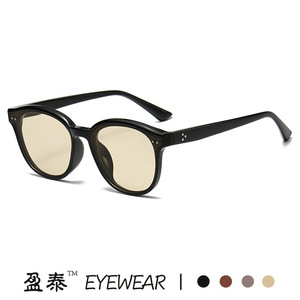 Yingtai Eyewear <b>Sunglasses</b> PC Frame UV400 Protection Unisex Class 2 Sunshades Black <b>Round</b> Style - Product Image 5