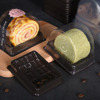Contenants à gâteaux en plastique transparent jetables personnalisés, emballage blister pour pain, sushis, desserts, mini-gâteaux, épaisseur personnalisée