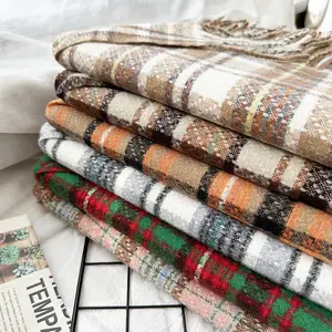 Winter popular scarf new imitation cashmere scarf women's classic plaid shawl scarf