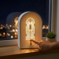 Lampe de Chevet LED Rechargeable Créative en Forme de Lune, Style Nordique, pour Chambre et Bureau, Décoration d'Intérieur