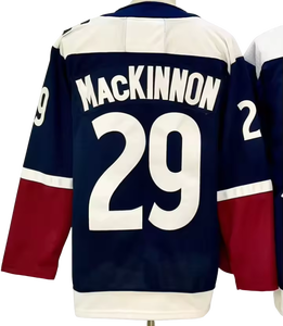 Jersey Hoki Es Olahraga Jahitan Berkualitas Tinggi Colorado New Men's 29 Nathan MacKinnon 8 Cale Makar 92 Gabriel Landeskog 2026 - Product Image 4