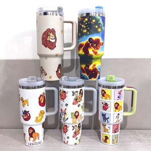 Custom Laser Logo Cartoon Lions Characters Tumbler 30 40 oz Stainless Steel Thermal Cup Travel Camp Car Insulated Mug - Product Image 6