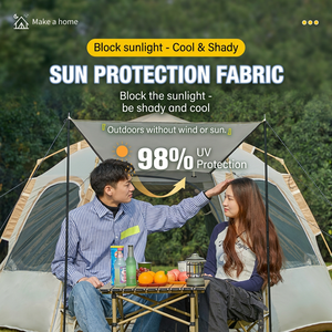 Tente de camping familiale hexagonale durable, imperméable, résistante aux déchirures, installation rapide, 6 personnes, extérieur - Product Image 2