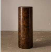 Table console moderne en bois Vernier en tabac avec socle pour meubles de salon de maison ou d'hôtel
