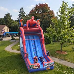 Tobogán Inflable de Doble Carril con Diseño de Spider-Man para Parque de Aventuras al Aire Libre, Fabricado en PVC y Vinilo, para Niños - Product Image 2