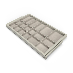 Kit organizador de cajón de armario gris piedra 7028749 ajustable Módulo de 800mm con marco deslizante de cierre suave - Product Image 1
