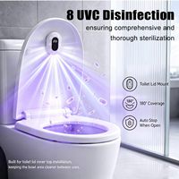Stérilisateurs de toilettes à batterie rechargeable 2000 mAh avec 8 lampes UVC, design compact, nouvelle version 2026