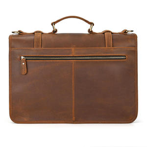 AndoBag Vintage 15-inch Computer Briefcase for Men Genuine Cowhide Business Handbag Crazy Horse Leather Shoulder Bag 1025 - Product Image 3
