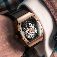 Montre mécanique automatique pour homme Bonest Gatti B5 BeFine, verre saphir, étanche 30M, bracelet en caoutchouc, réserve de marche de 42H, BG9905