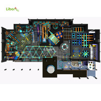 Kommerzieller Indoor-Spielplatz Lila Roboter-Thema Multifunktionaler Turm-Tunnel-Design