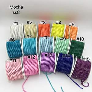 SINRONG卸売 工場直販 衣類装飾用メタルガラスチェーン ネイルアート用ラインストーンチェーン - Product Image 3