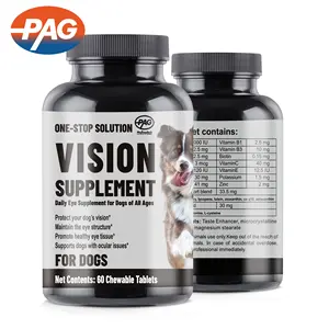 Suplemento de vitamina Coq10 para el cuidado de los ojos del perro, suministros de suplemento para la salud ocular, vitamina antioxidantes